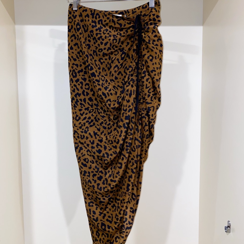 DVF Silk Leopard Skirt